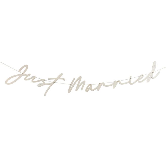 Just Married Wooden Banner 2m