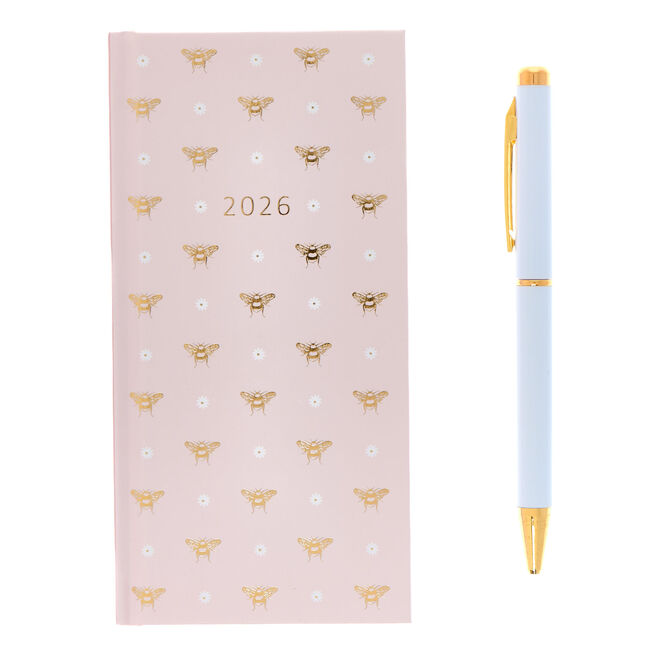 Slim Bees 2026 Boxed Diary With Pen