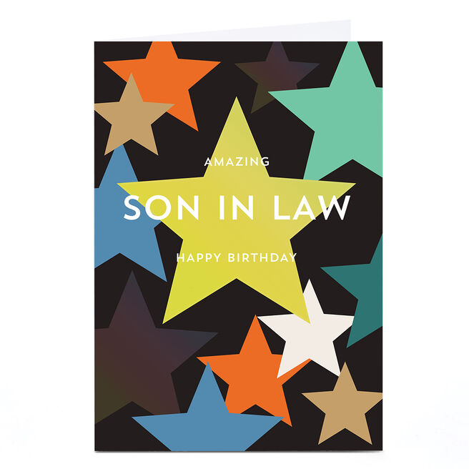 Birthday Card - Classic and Bright Stars, Son-in-Law