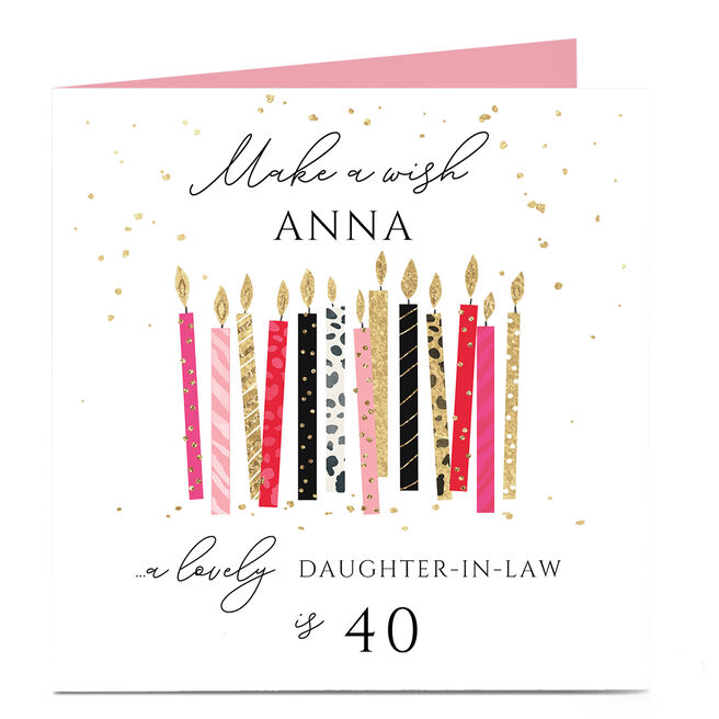 Personalised Birthday Card -  Make A Wish, Editable Age