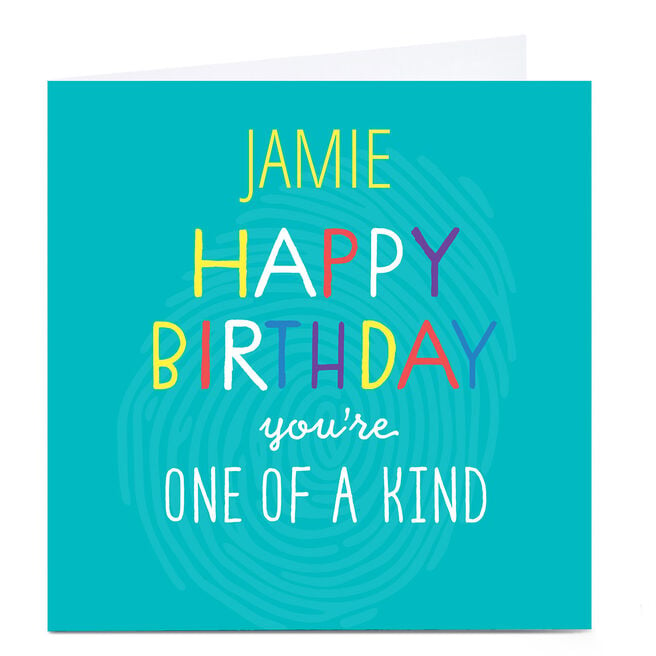 Personalised Hello! Card -  Happy Birthday One of a Kind