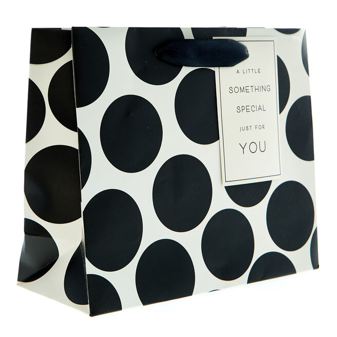 Medium Landscape Gift Bag - Black Spots Something Special