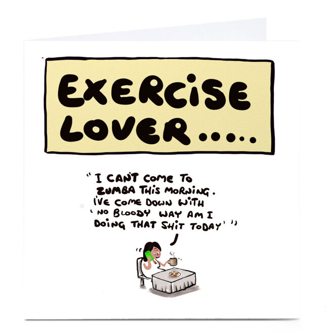 Personalised Do Something David Card - Exercise Lover
