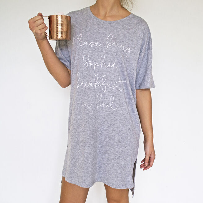 Personalised Breakfast In Bed Nightie