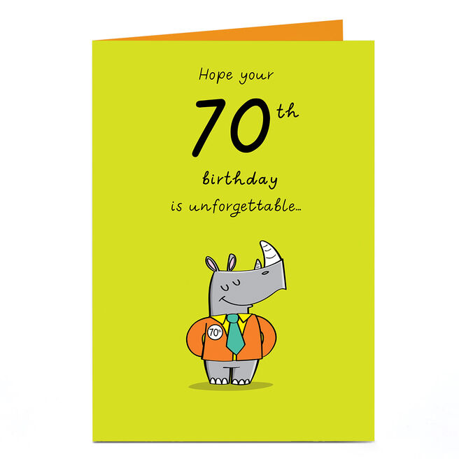 70th Birthday Card - Have A Memorable Day