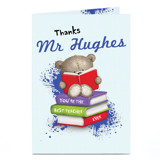 Hugs Personalised Card - Best Teacher Books