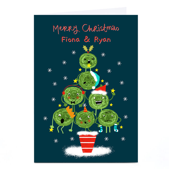 Personalised Lindsay Loves To Draw Christmas Card - Sprout Tree