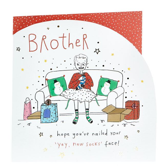 Christmas Card - Brother New Socks