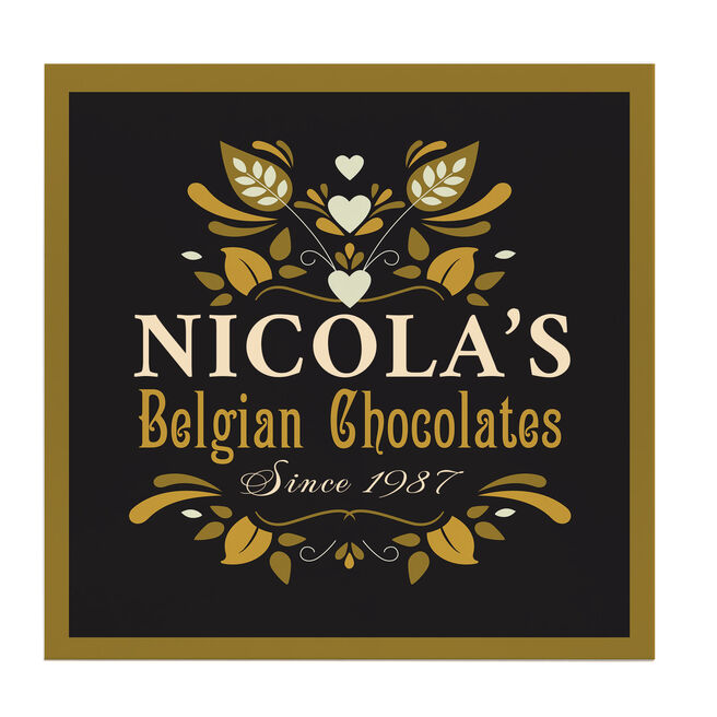 Personalised Belgian Chocolates - Black & Gold