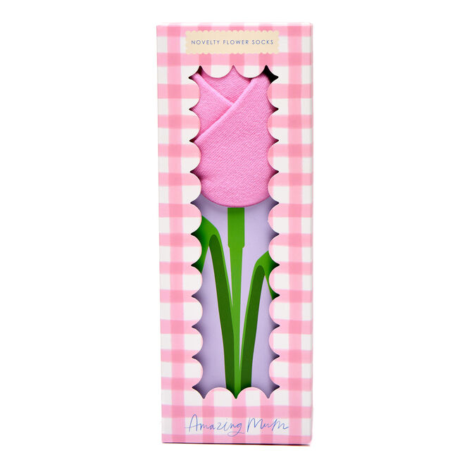 Amazing Mum Novelty Flower Socks