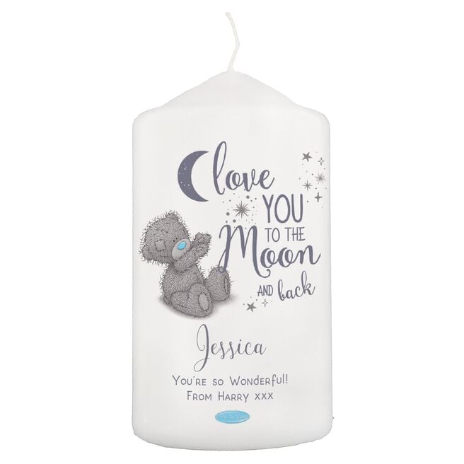 Personalised Me to You 'Love You to the Moon & Back' Pillar Candle