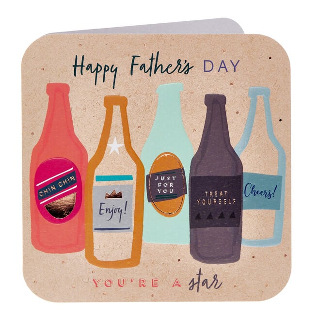 You're A Star Beer Bottles Father's Day Card