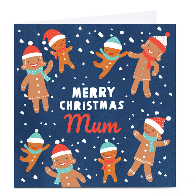 Personalised Gingerbread Christmas Card - Gingerbread People