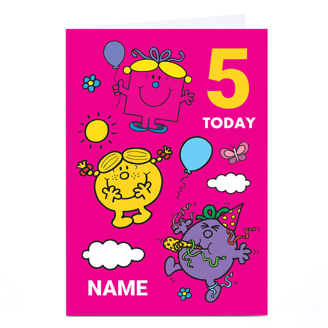 Personalised Birthday Card - Little Miss, Any Age, Any Name