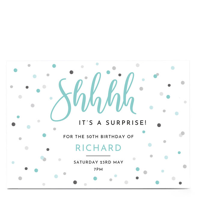Personalised Birthday Invitation - It's A Surprise