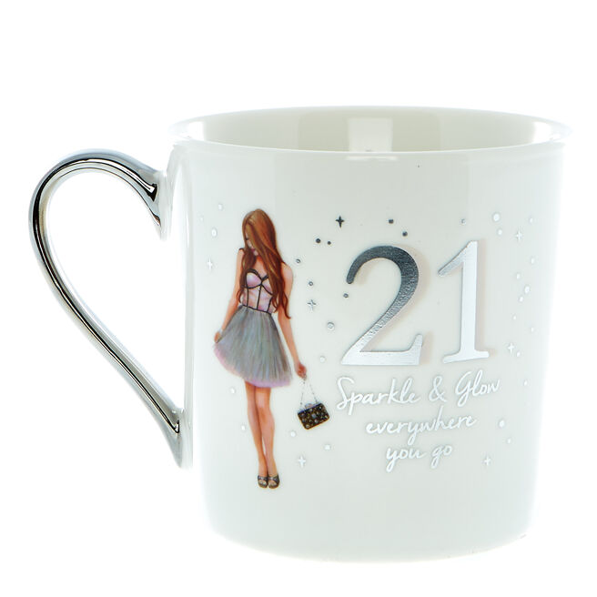 21st Birthday Mug In A Box - Sparkle & Glow 