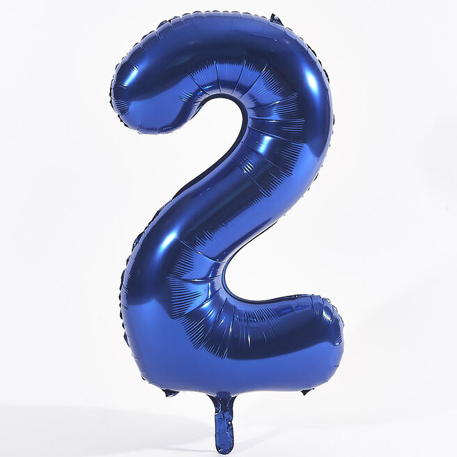 Blue Number 2 Foil Giant Helium Balloon (Deflated), Blue Number 2 Foil Giant Helium Balloon (Deflated)