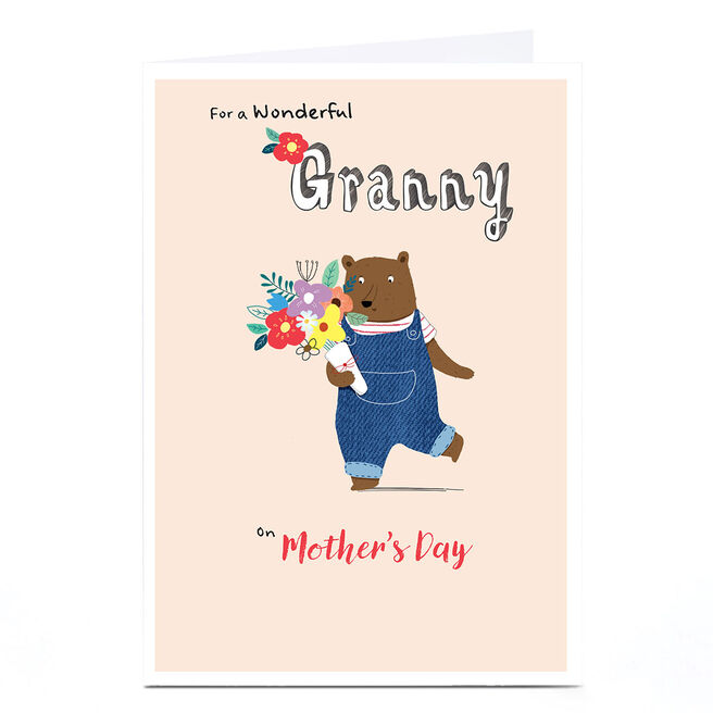 Personalised Cory Reid Mother's Day Card - Granny Bear