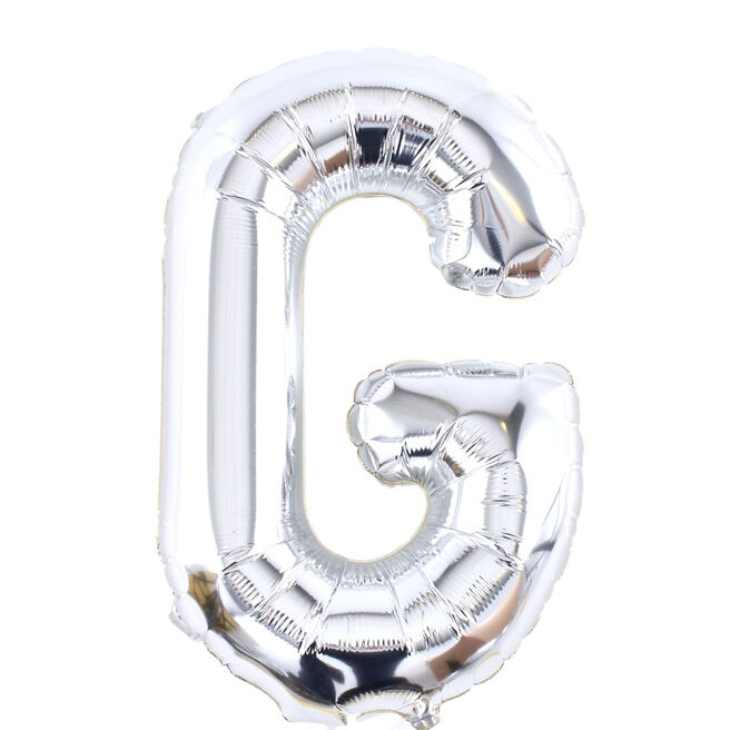 Silver Letter G Air-Inflated Balloon