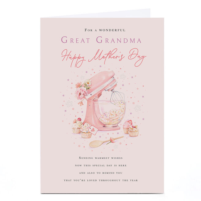 Personalised Mother's Day Card - Baking Stand Mixer, Great Grandma