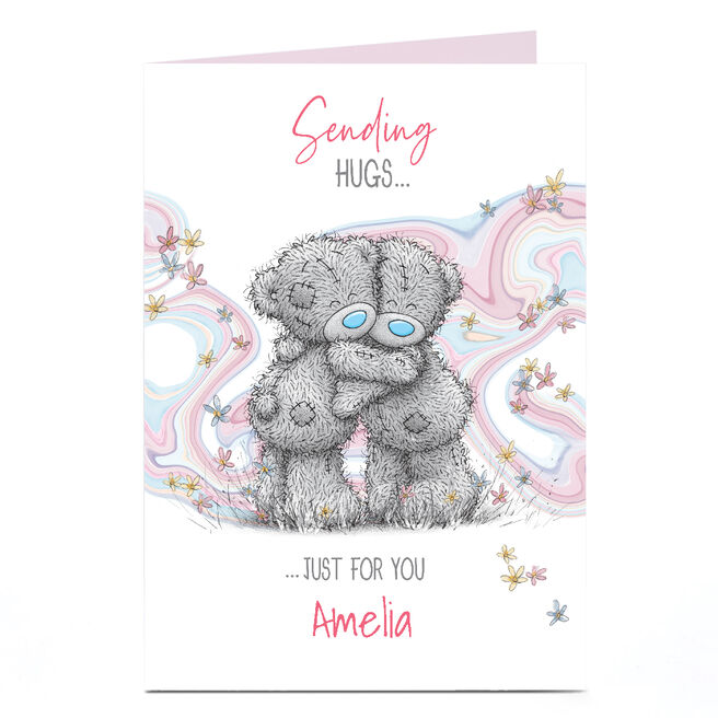 Personalised Tatty Teddy Any Occasion Card - Sending Hugs, Any Name