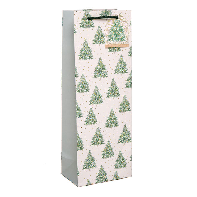 Repeat Trees Christmas Bottle Gift Bag