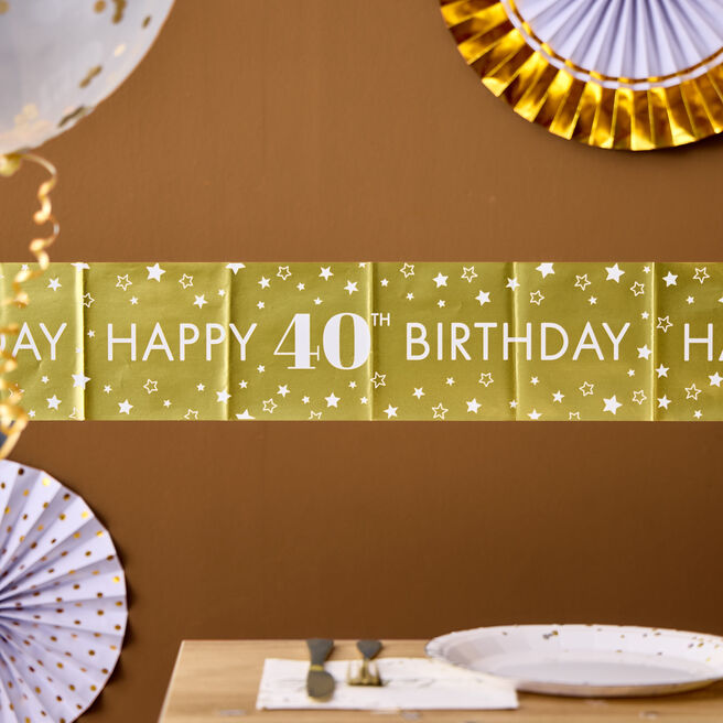 Happy 40th Birthday Banner