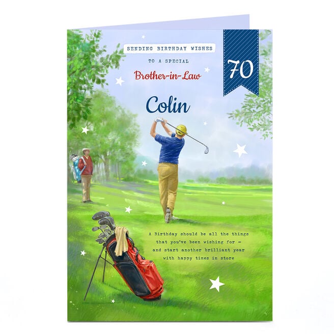 Personalised Birthday Card - Golfer, To A Special...