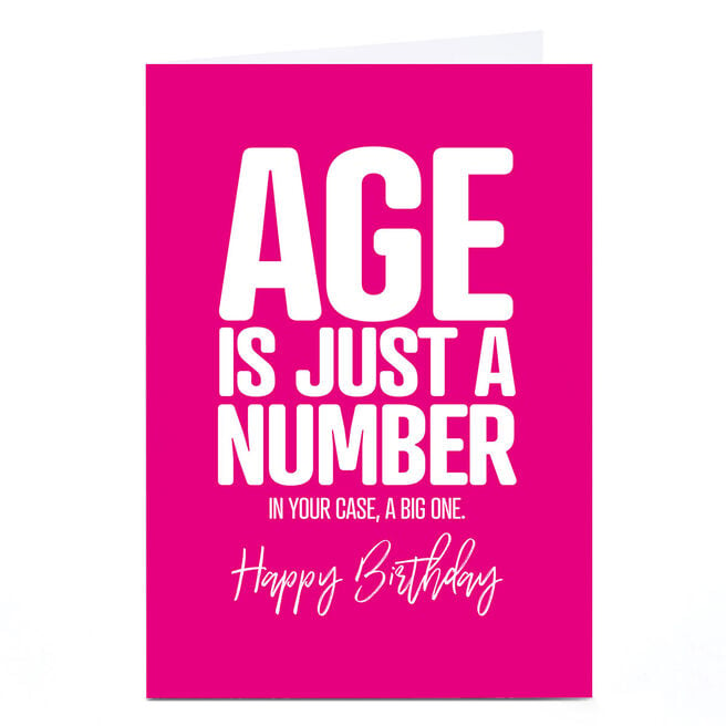Personalised Punk Birthday Card - Age Is Just A Number