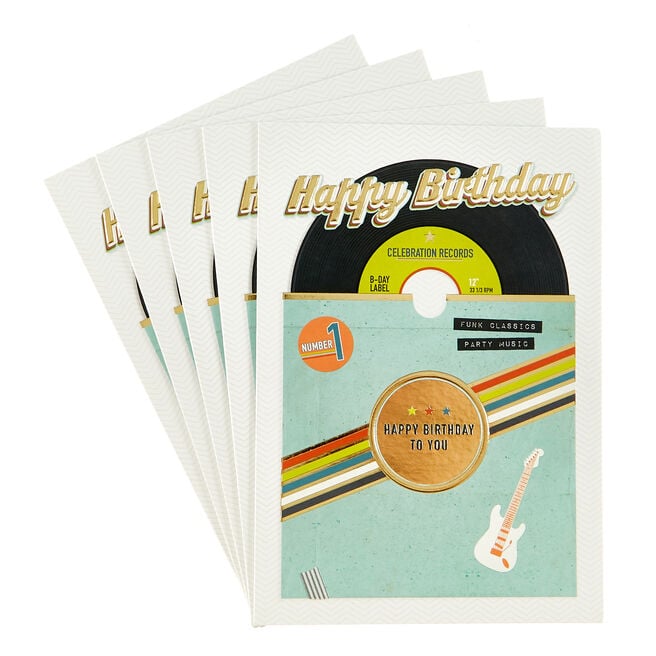 Birthday Cards - Celebration Records (Pack of 12)