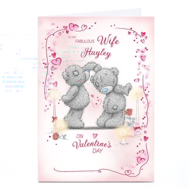 Personalised Tatty Teddy Valentine's Day Card - Fabulous Wife