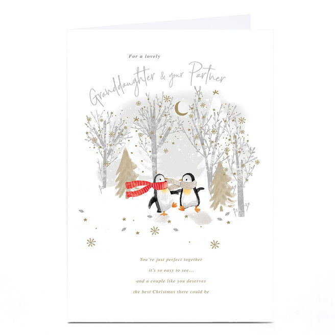 Christmas Card - A Lovely Granddaughter & Your Partner