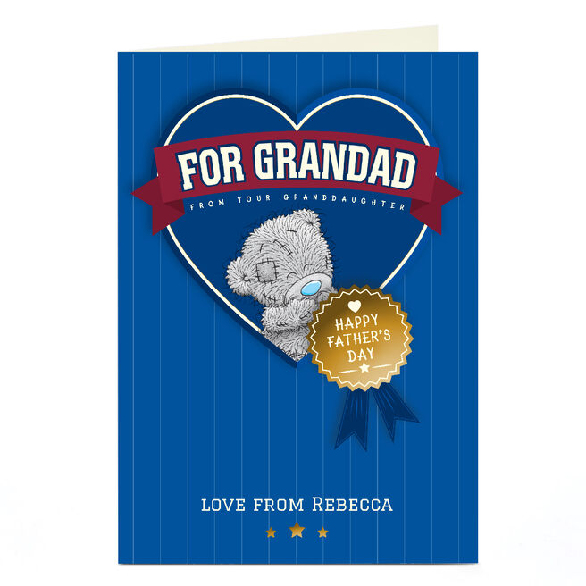 Personalised Tatty Teddy Father's Day Card - From your Granddaughter