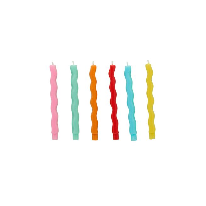Premium Bight Wavy Wax Candles - Pack of 12