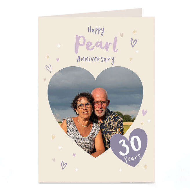 Personalised Anniversary Photo Card - Pearl Anniversary