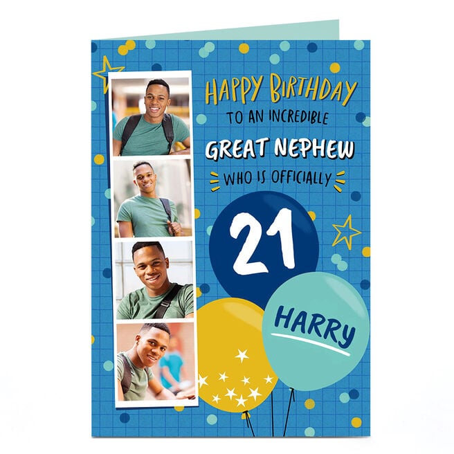 Photo Birthday Card - Who Is Officially..., Editable Age