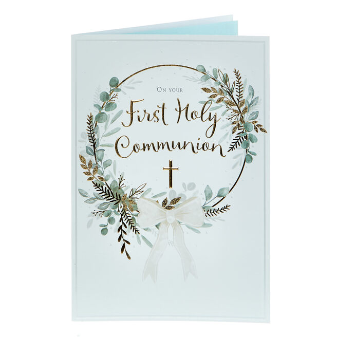 Communion Card - Wreath & Cross