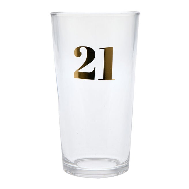 Blue & Gold 21st Birthday Pint Glass