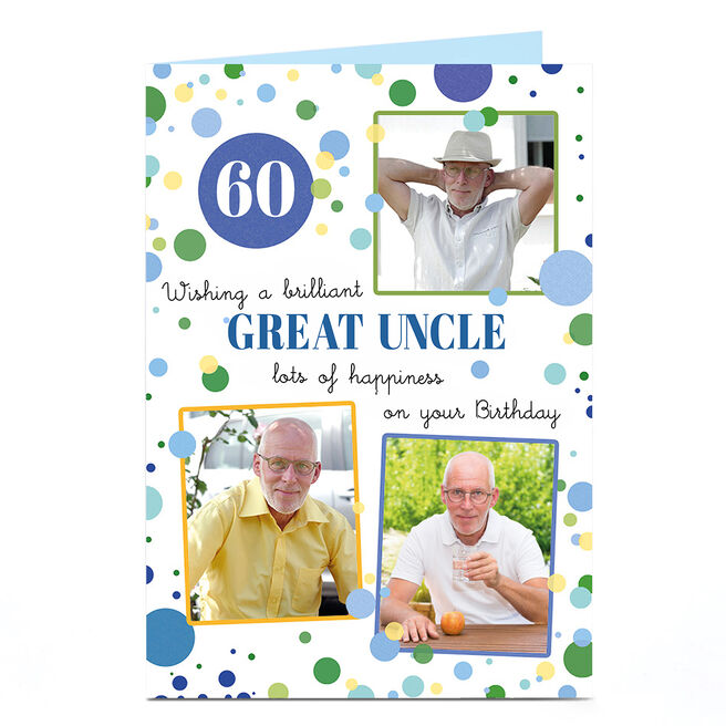 Photo Birthday Card - Lots Of Happiness, Editable Age