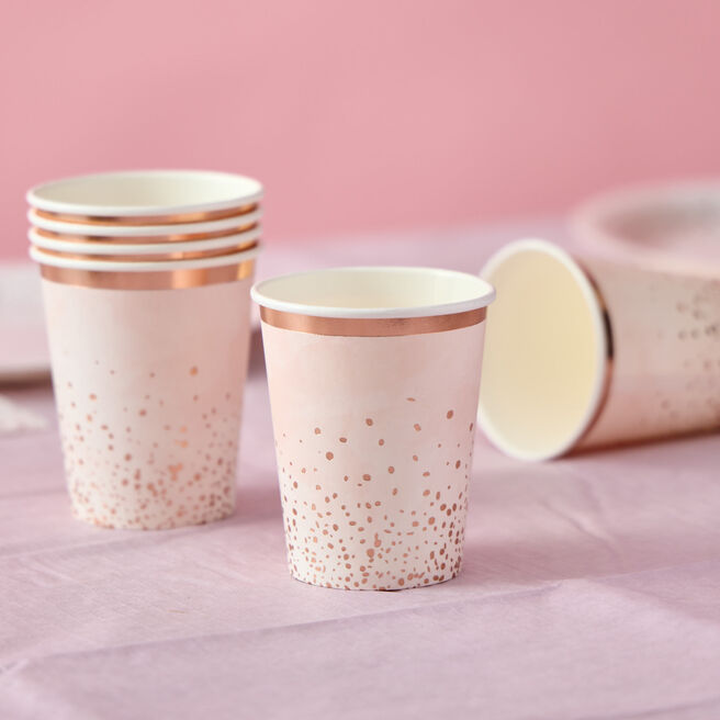 Rose Speckle Paper Cups - Pack of 10
