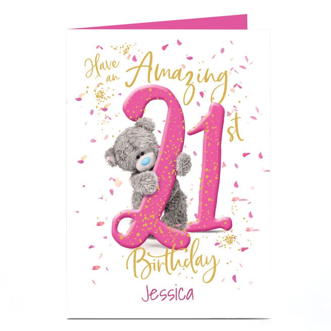 Personalised Tatty Teddy 21st Birthday Card - Amazing 21st