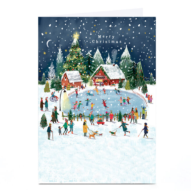 Christmas Card - Village Skating Scene
