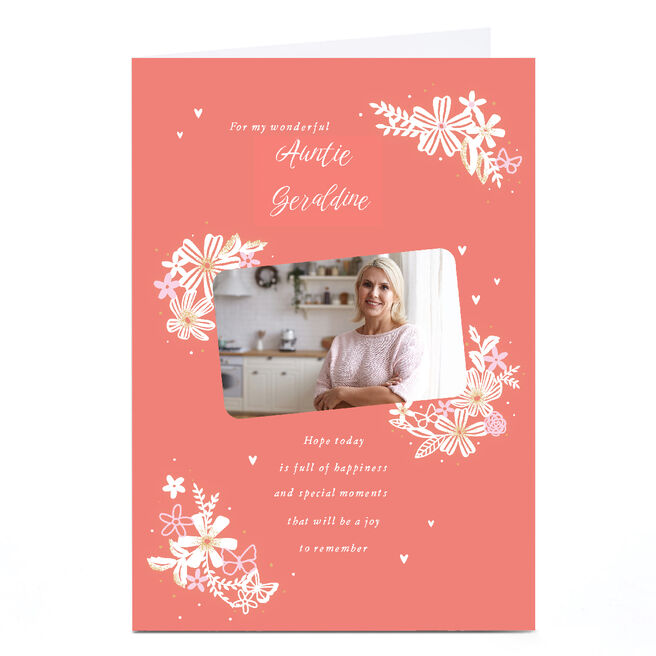 Personalised Birthday Card - For my wonderful Auntie