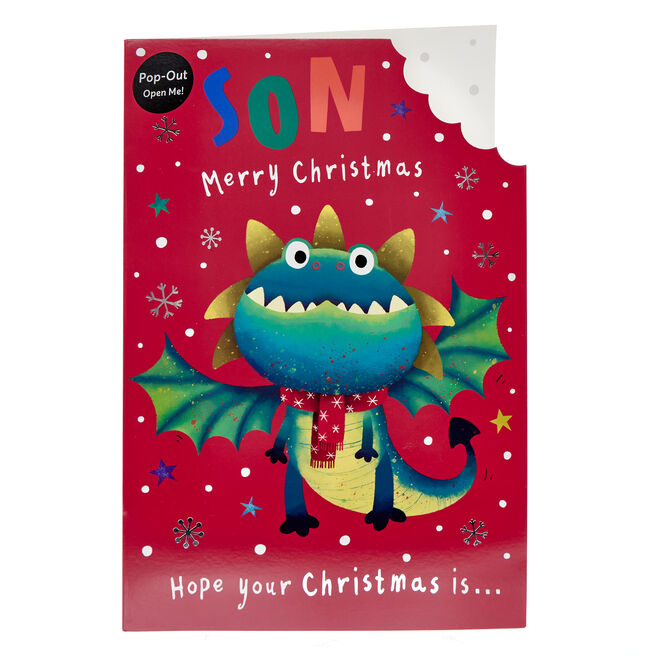 Son Dragon Giant Pop-Out Christmas Card