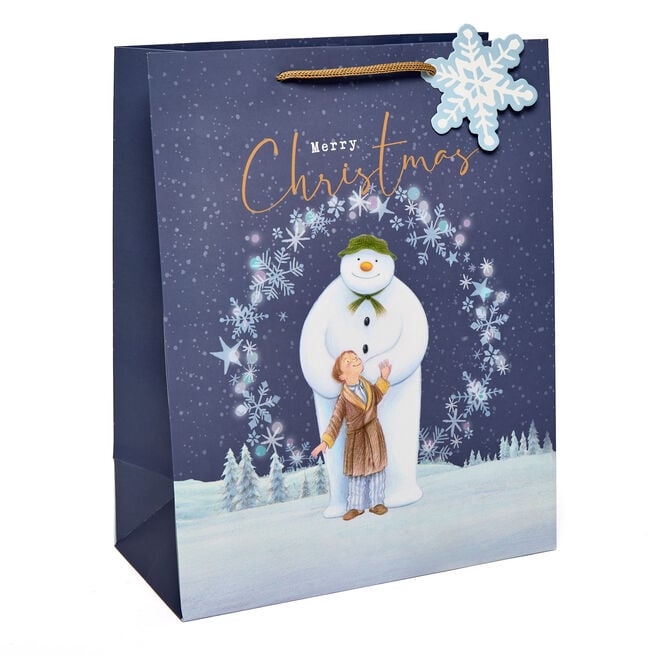The Snowman Large Portrait Christmas Gift Bag