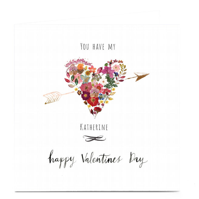 Personalised Emma Valenghi Valentine's Day Card - Heart