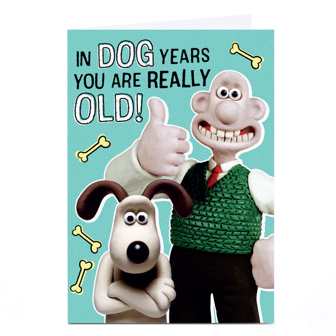 Wallace & Gromit Birthday Card - Dog Years 