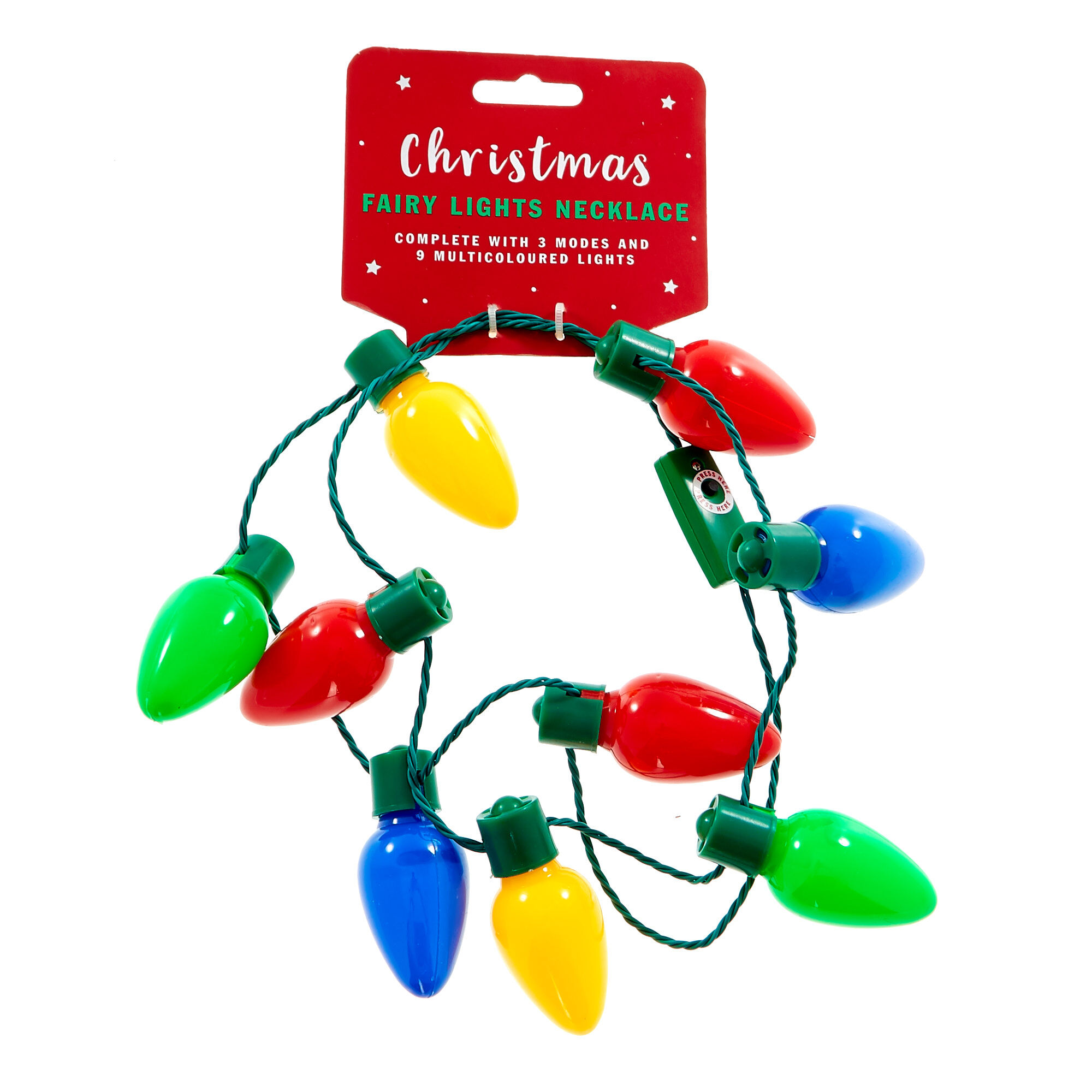 Christmas 12'' Bulb Lite Up Necklace - Multicolored | Claire's