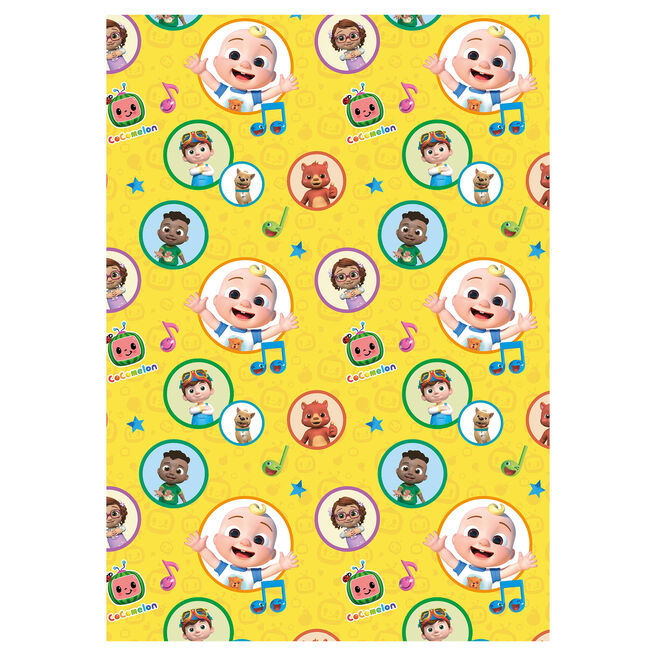 CoComelon Wrapping Paper - 2 Sheets & 2 Tags