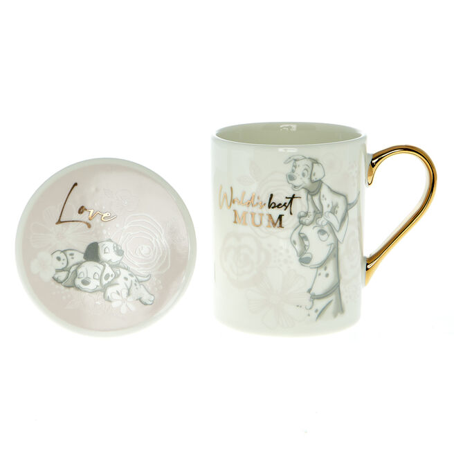 Disney 101 Dalmatians World's Best Mum Mug & Coaster Set